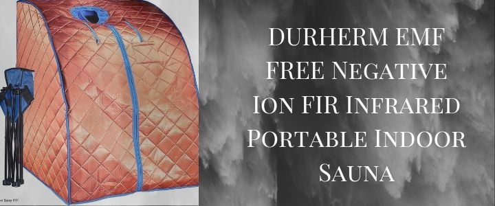 DURHERM EMF FREE Negative Ion FIR Infrared Portable Indoor Sauna